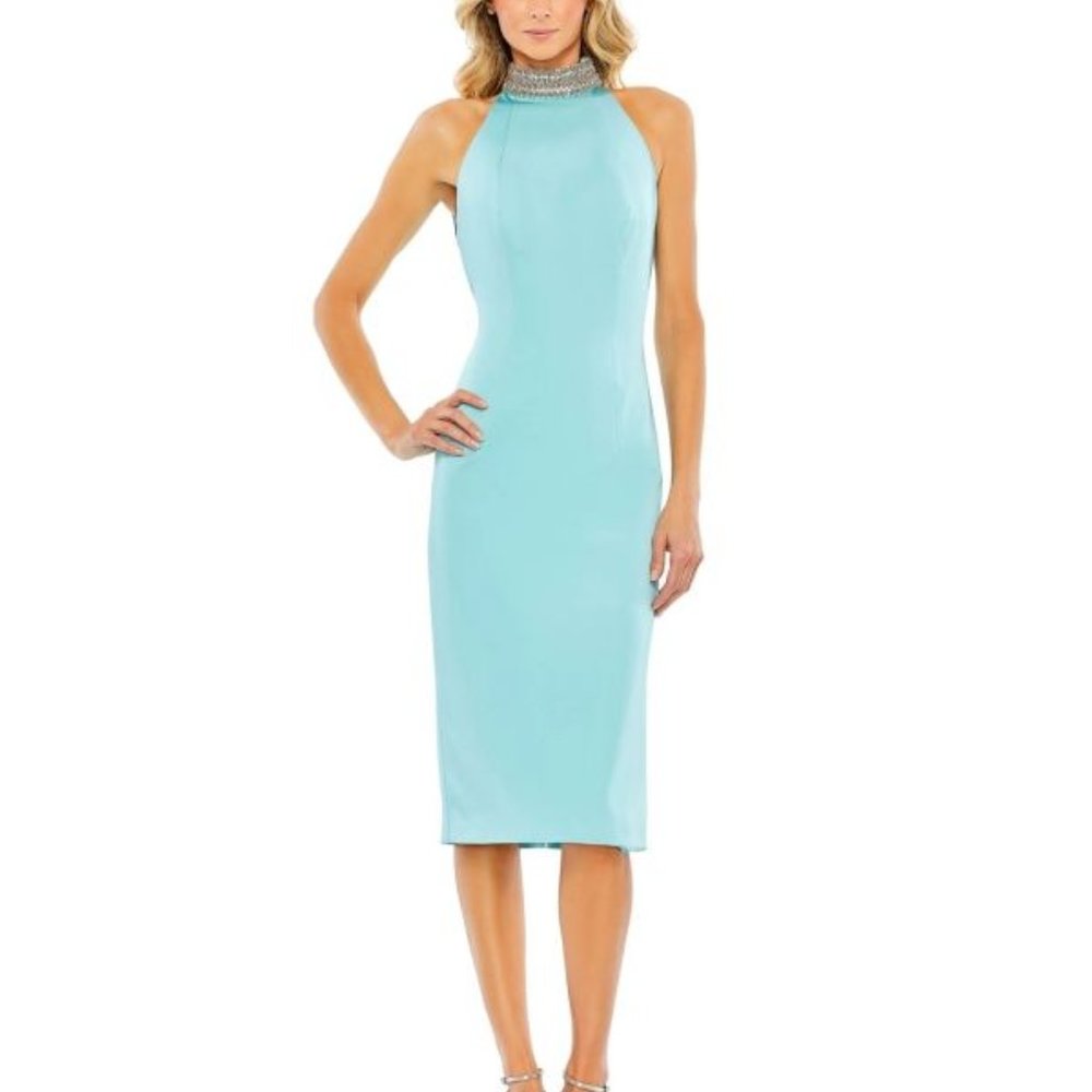 Ieena for Mac Duggal 26682 High Neck Cutout Back Dress size 10